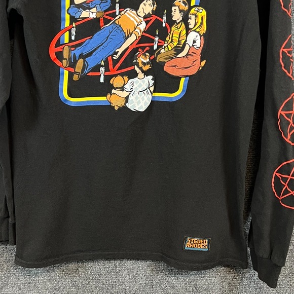 Steven Rhodes Let's Summon Demons Black LS T-Shirt Size S - Horror Goth Skater - Picture 6 of 13
